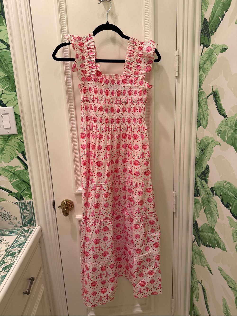 Hill House Mermaid Ellie Nap Dress Pink Shell Midi Size XS - Picture 5 of 10